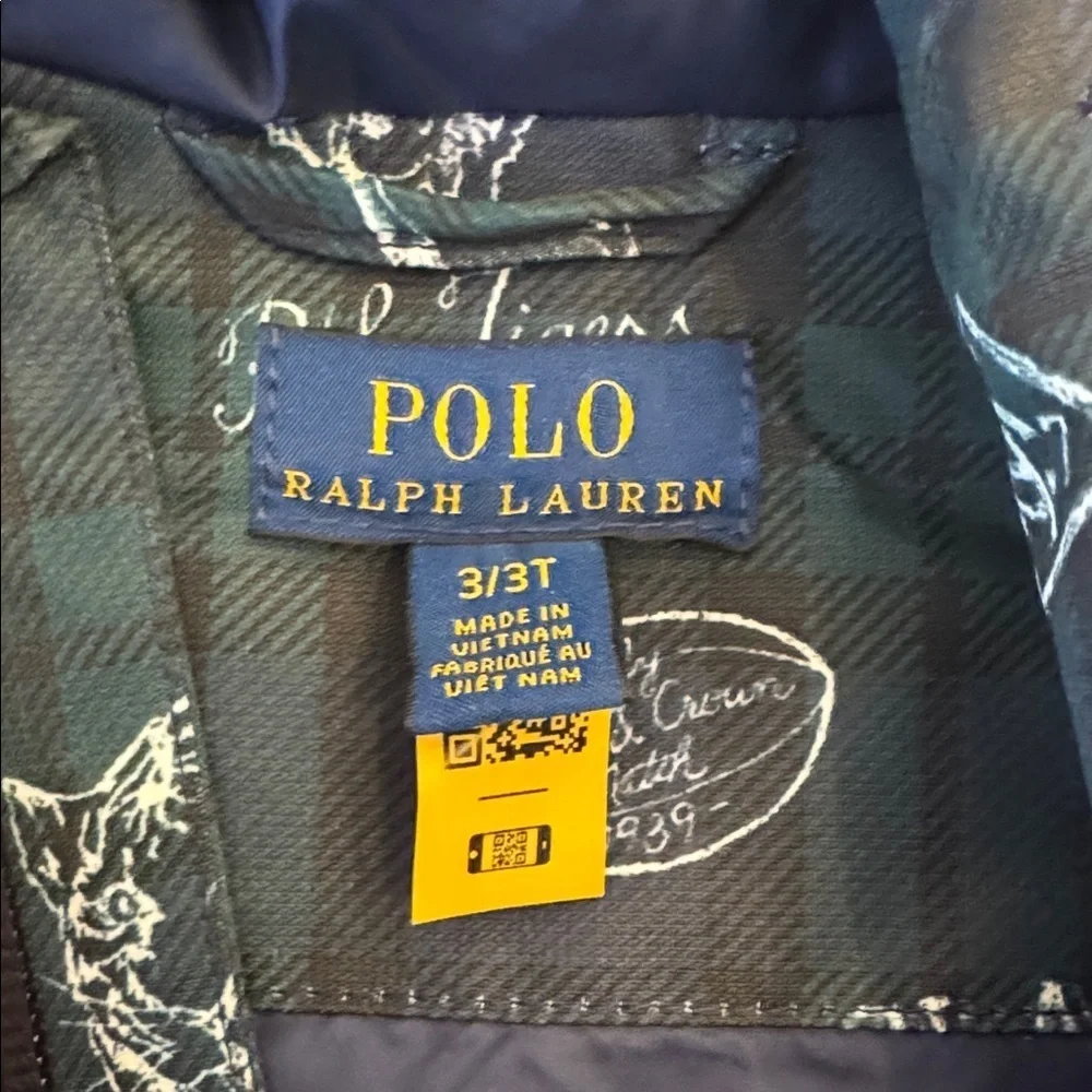 Polo Ralph Lauren P-Layer 1 Water-Repellent Hooded Jacket, sz 3T (Unisex)